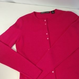 100% Pure Cashmere 2-piece Cardigan Set in Fuchsia.